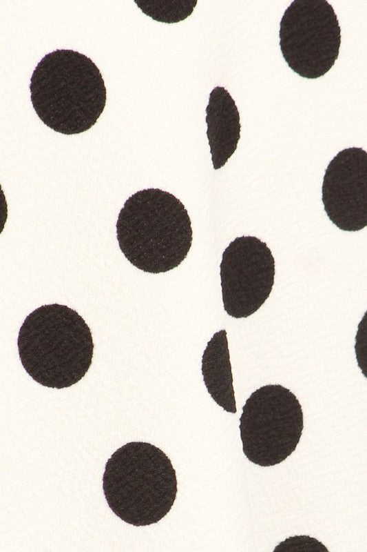 Plus Size Black & White Polka Dot Skirt