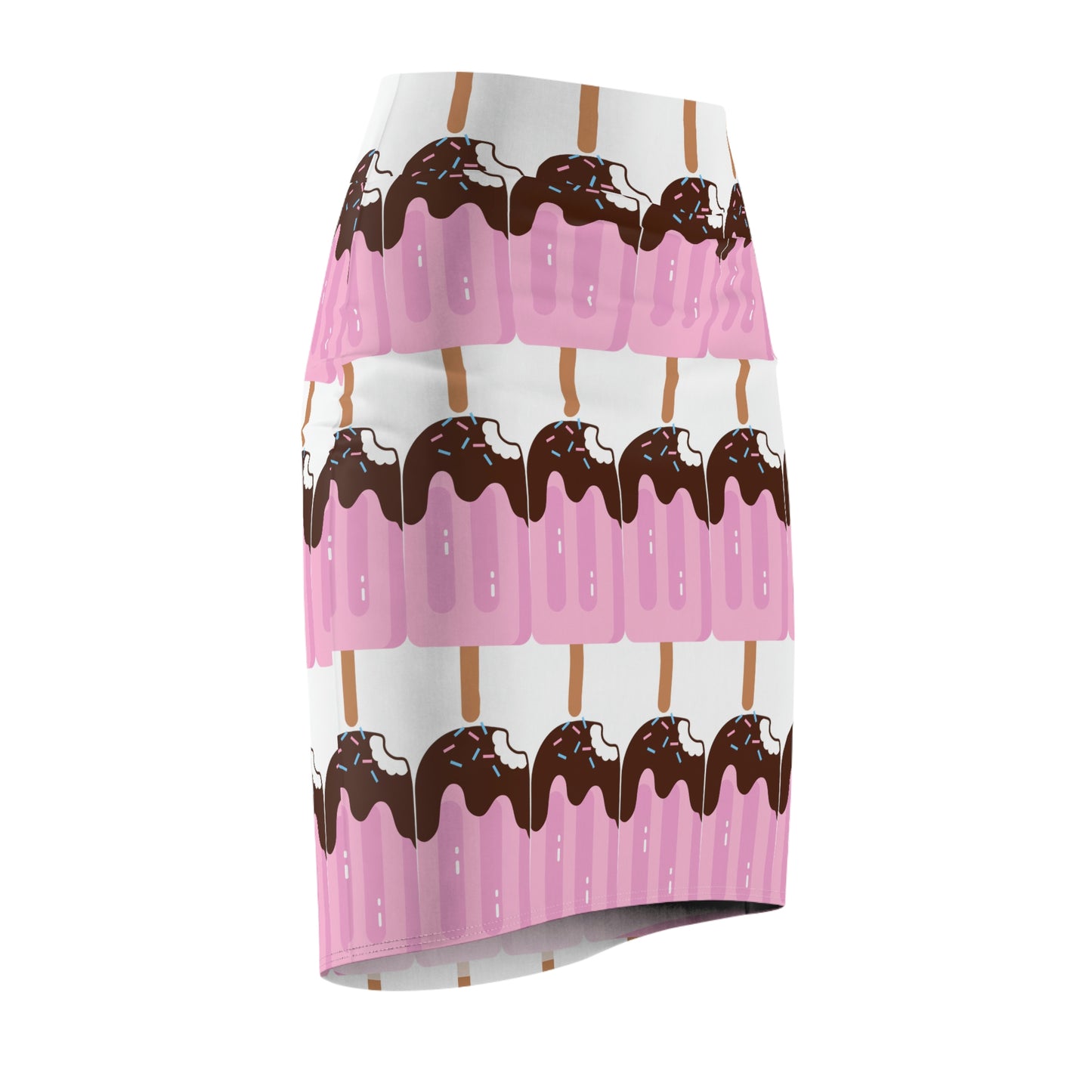 Ice Cream Fudge Print Pencil Skirt