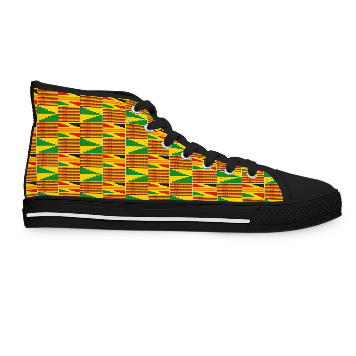 Customized Kente Print Women's High Top Sneakers