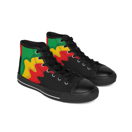 Customized Rasta Print Men's Classic Sneakers