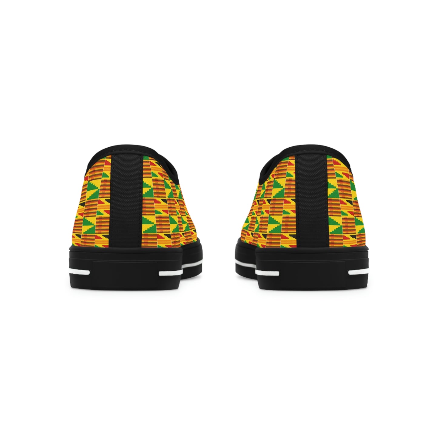 Customized Kente Print Women's Low Top Sneakers