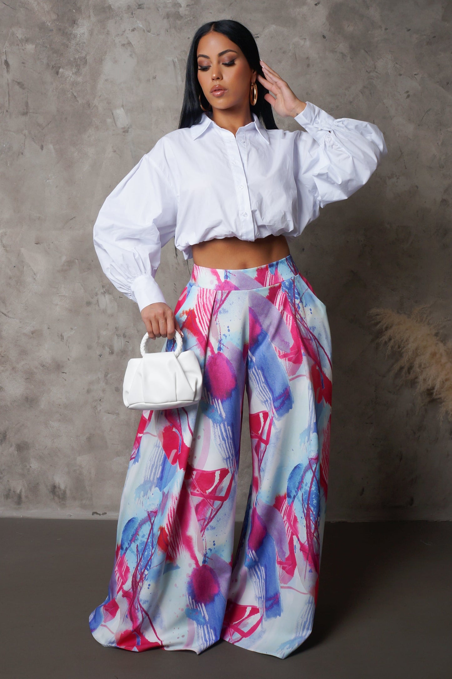 Splash Paint Palazzo Pants