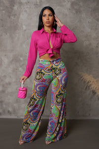 Multicolored Swirled Up Pants