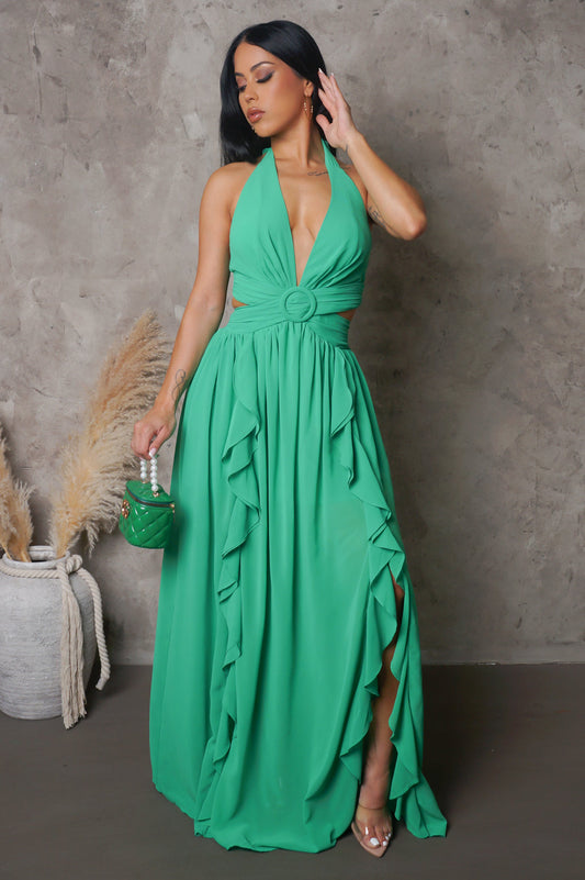 Beach Vibes Green Maxi Dress