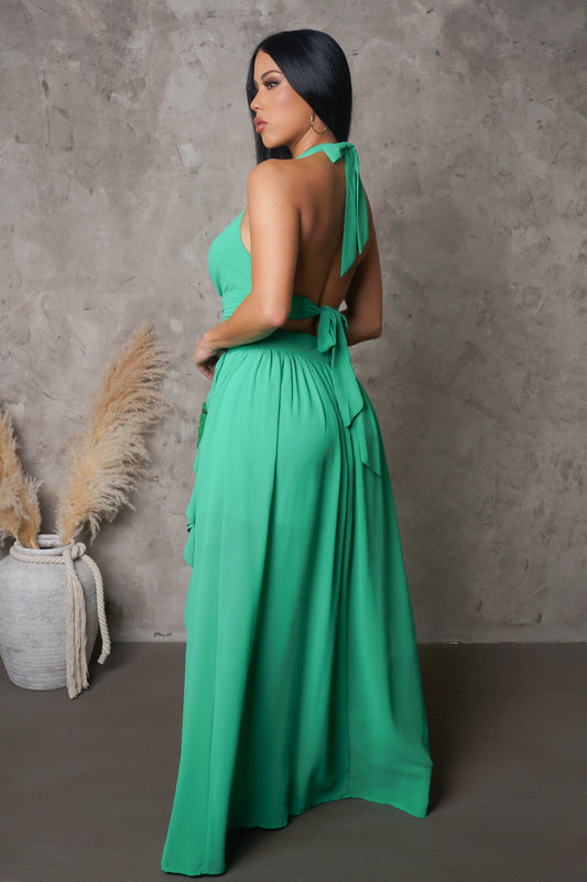 Beach Vibes Green Maxi Dress