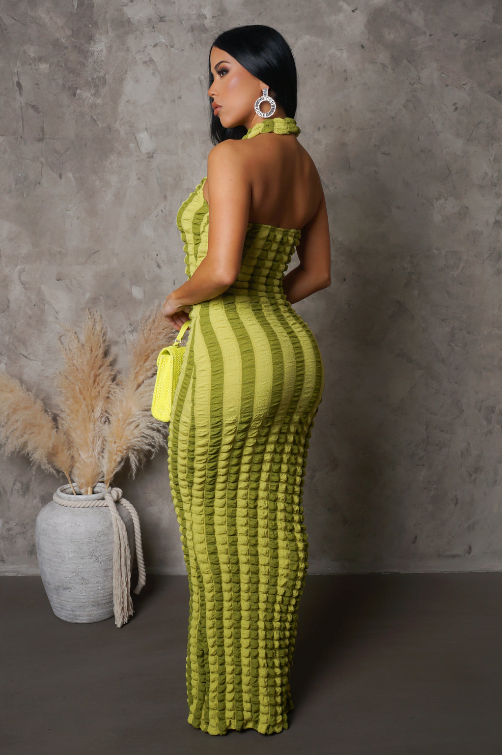 2 Shades Of Green Maxi Dress