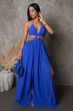 Vacation Chained Double Slit Maxi Dress