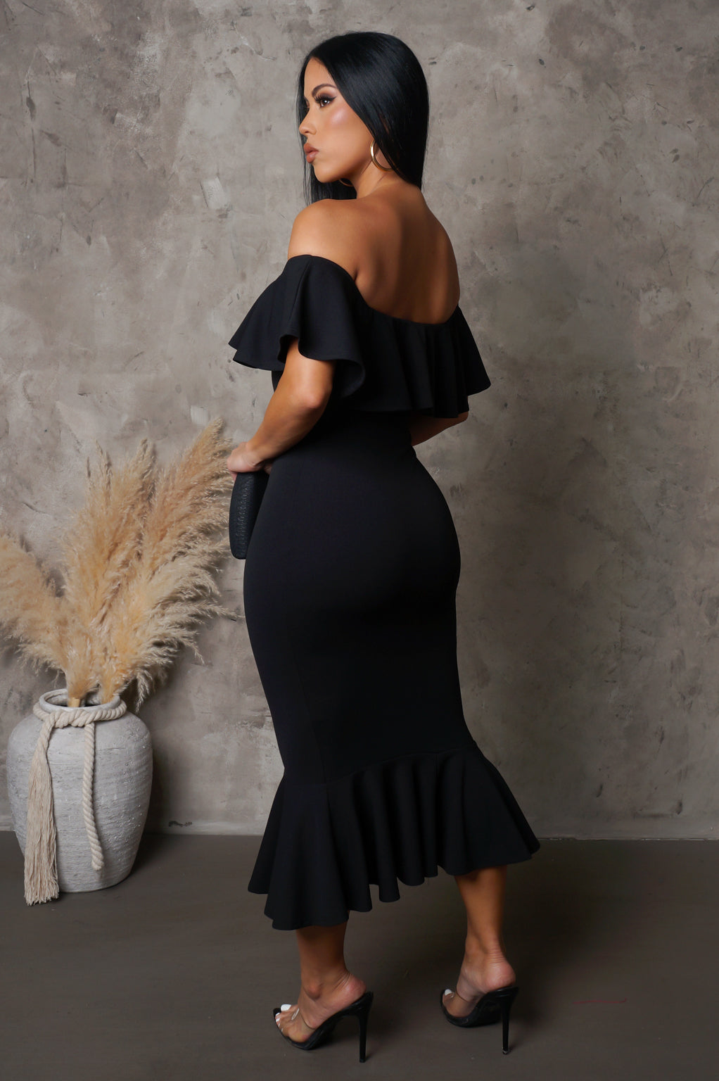 Ruffled Top Bottom Midi Dress – S&E Retail Expo Ruffled Top Bottom Midi Dress – S&E Retail Expo