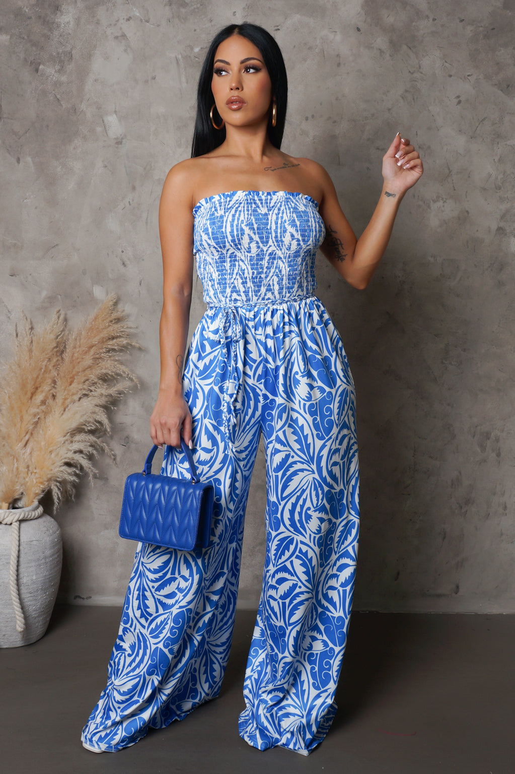 Blue Tube Jumpsuit