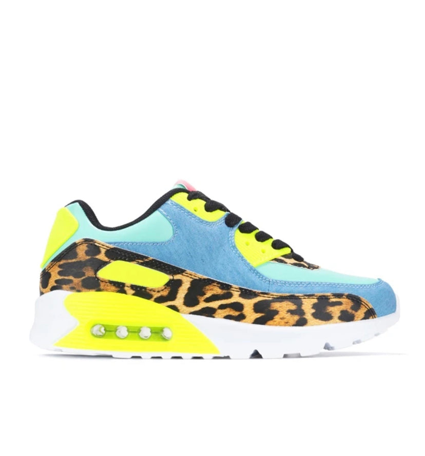 "ombre" multicolored leopard print skywalker fashion sneakers