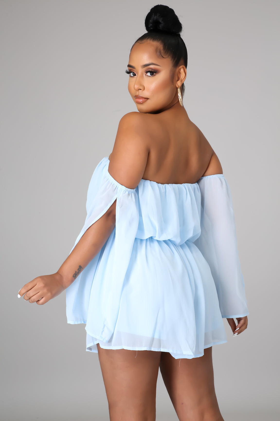 Sexy & Sweet Stretchy Off Shoulder Romper