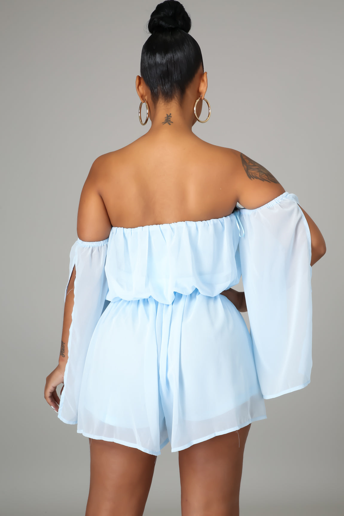 Sexy & Sweet Stretchy Off Shoulder Romper