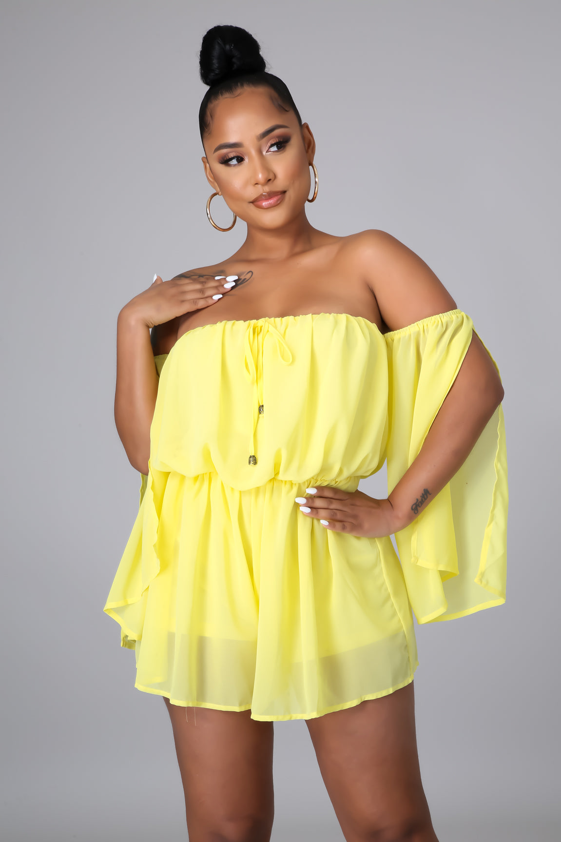 Sexy & Sweet Stretchy Off Shoulder Romper
