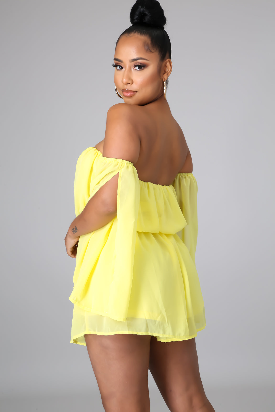 Sexy & Sweet Stretchy Off Shoulder Romper