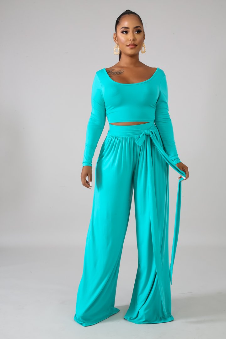 minted loose palazzo pants & top set