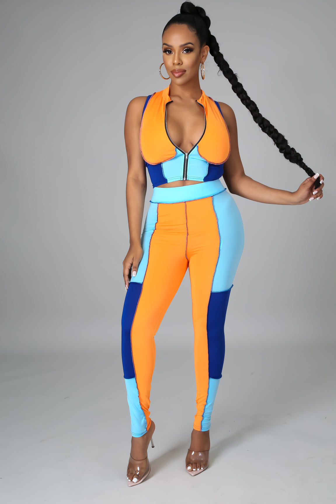 Color Block Leggings Set