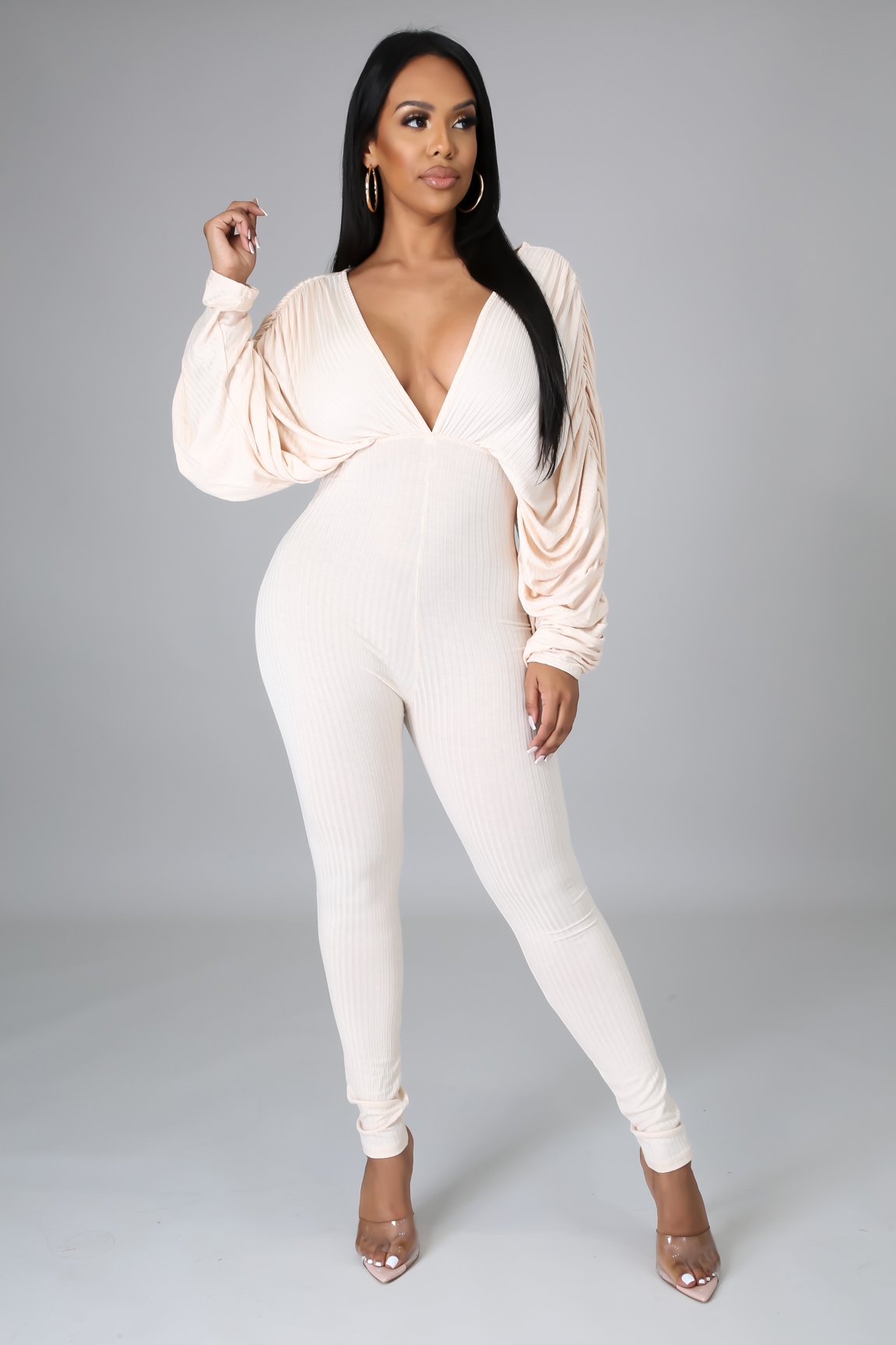 Sexy Ribbed Stretch Jumpsuit