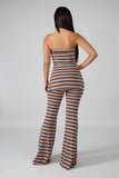 tube striped palazzo pants set