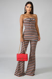 tube striped palazzo pants set