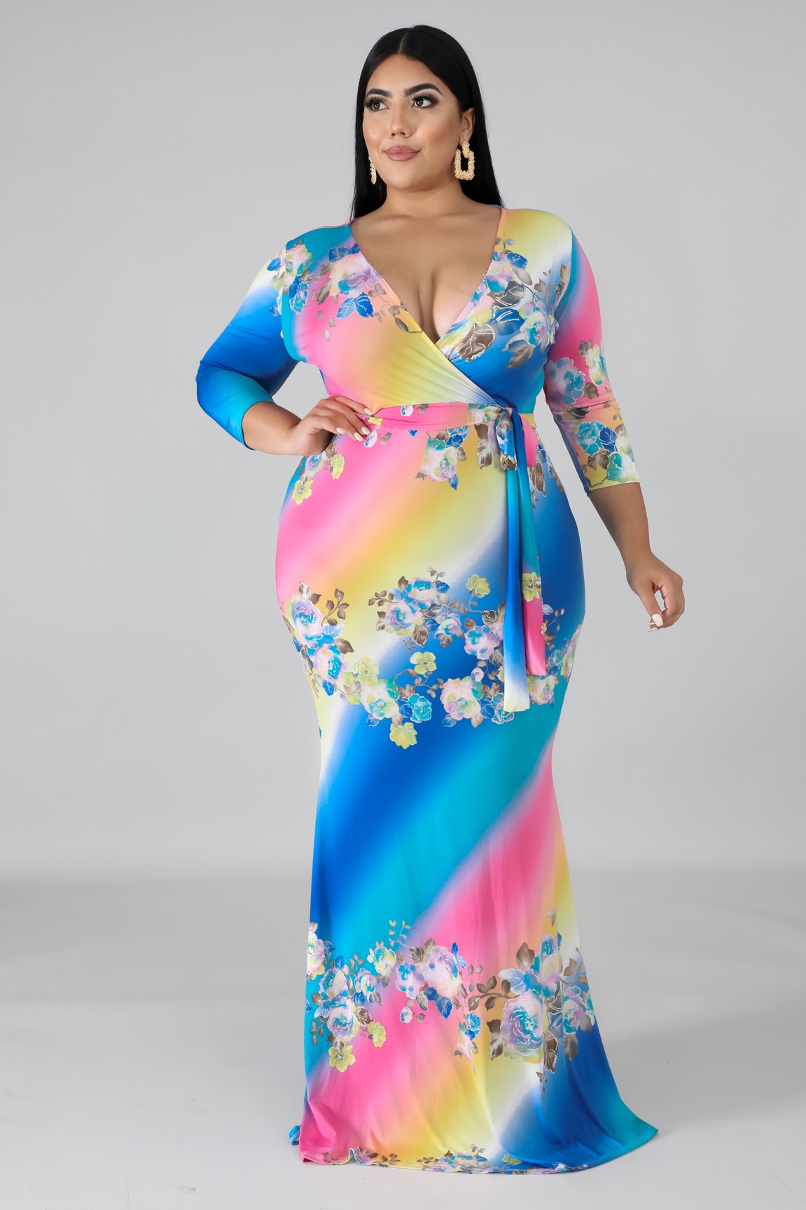 porcelain mermaid maxi dress (1x)