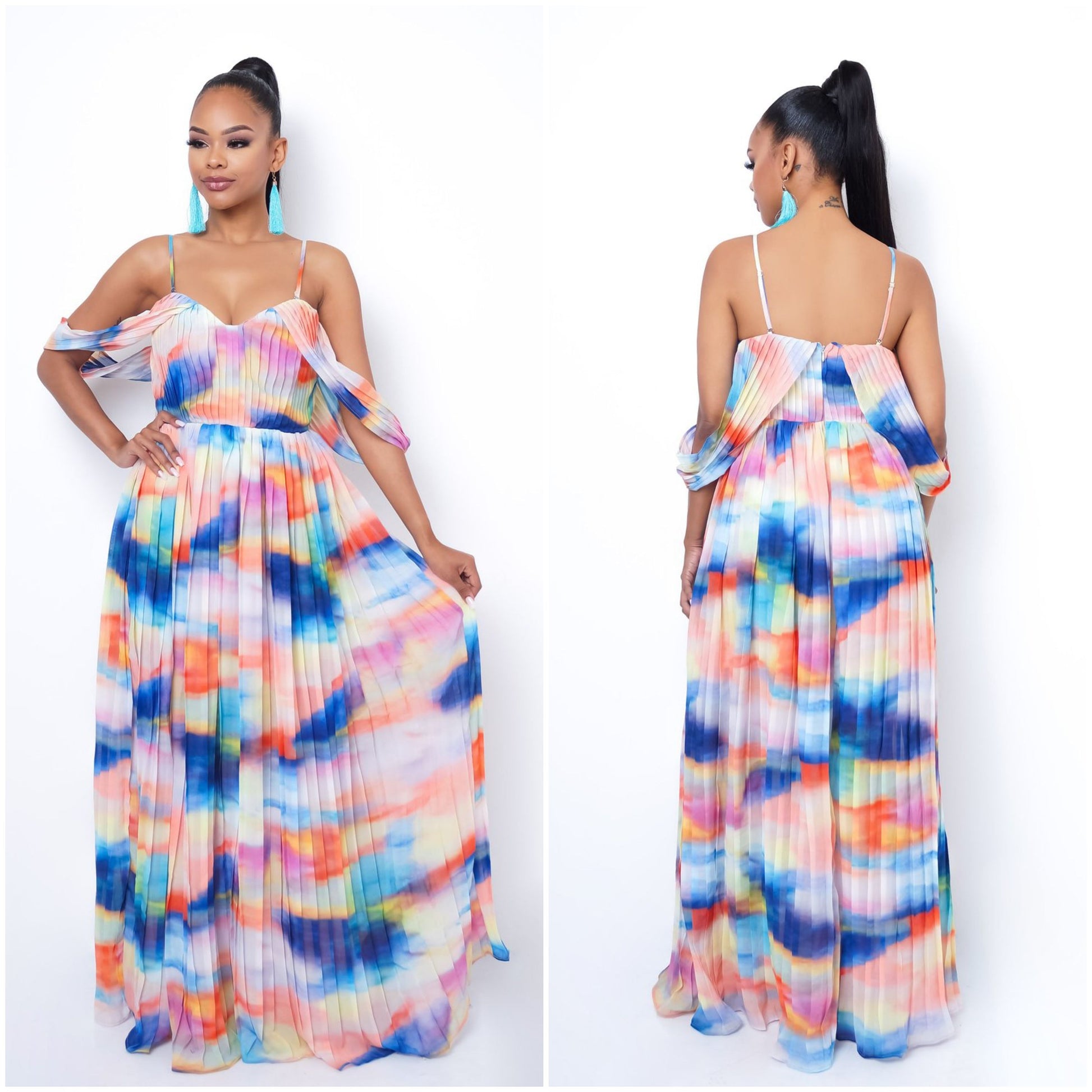 multicolor primavera maxi dress