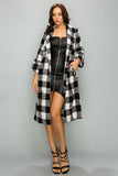 black & white checkerboard coat