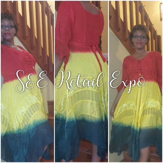 rasta handkerchief dress