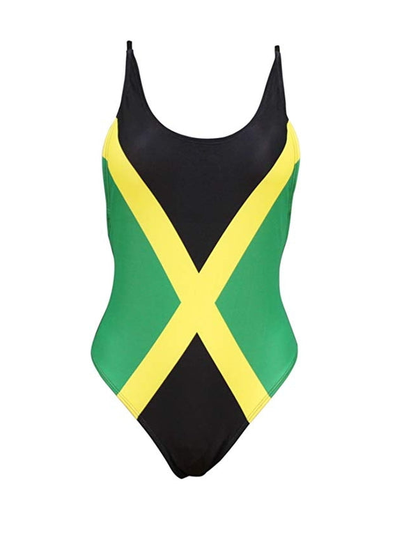 jamaican colors monokini swimwear