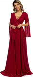 burgundy flow maxi dress