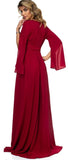 burgundy flow maxi dress