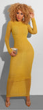 ruched up bodycon midi mustard dress