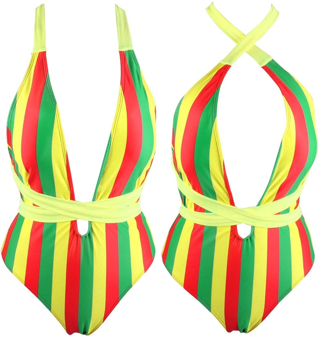jamaican rasta reggae monokini swimwear #2