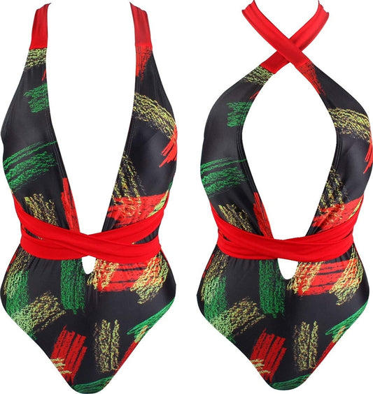 jamaican rasta reggae monokini swimwear #3