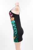 "love love" mermaid sequin bodycon mini dress