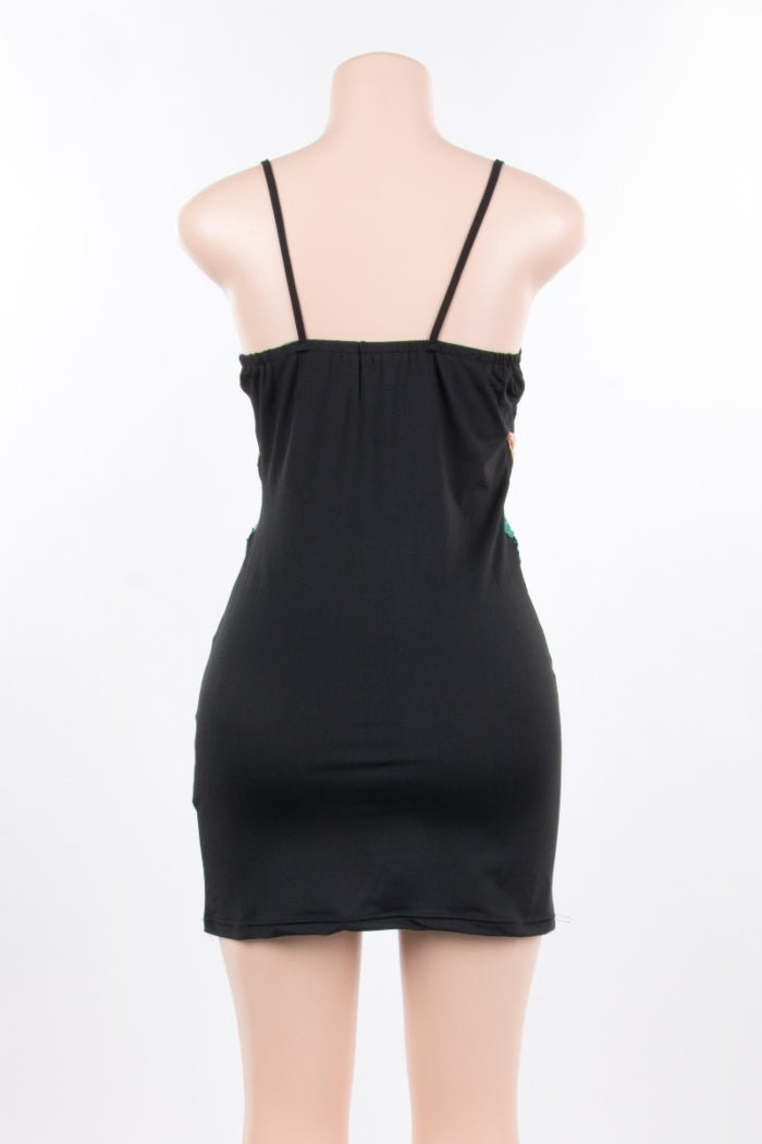 "love love" mermaid sequin bodycon mini dress