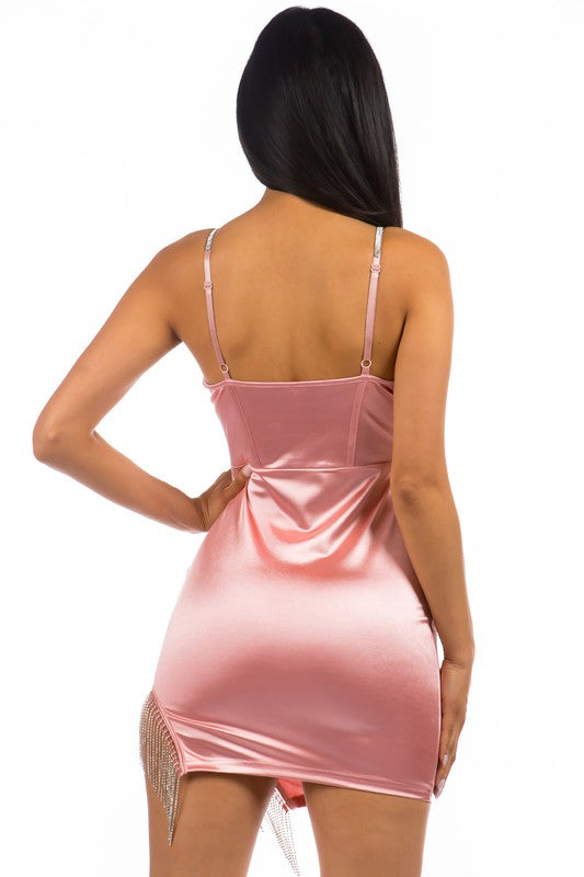 Diamond Satin Party Dress