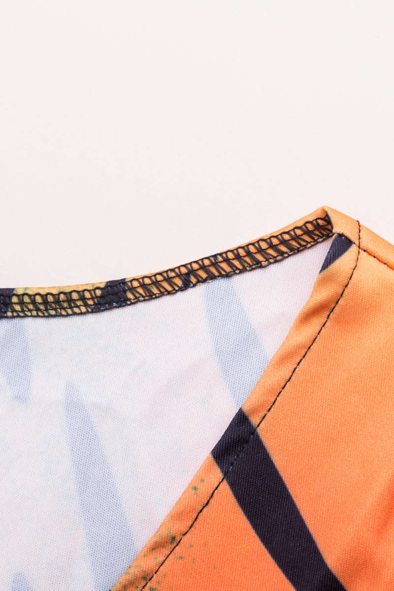 multi animal printed off shoulder maxi dress