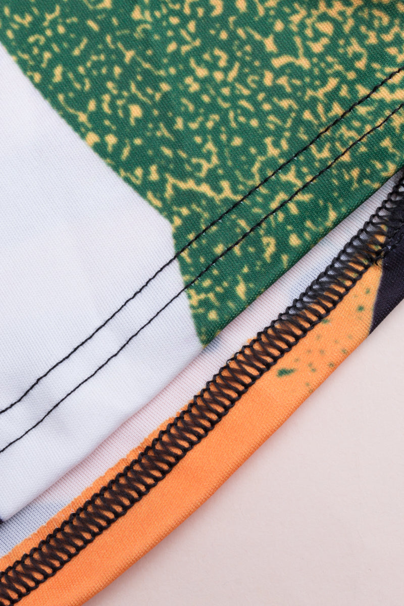 multi animal printed off shoulder maxi dress