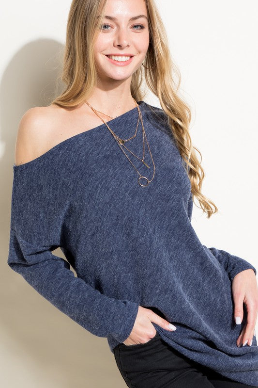 Plus Size One Shoulder Top