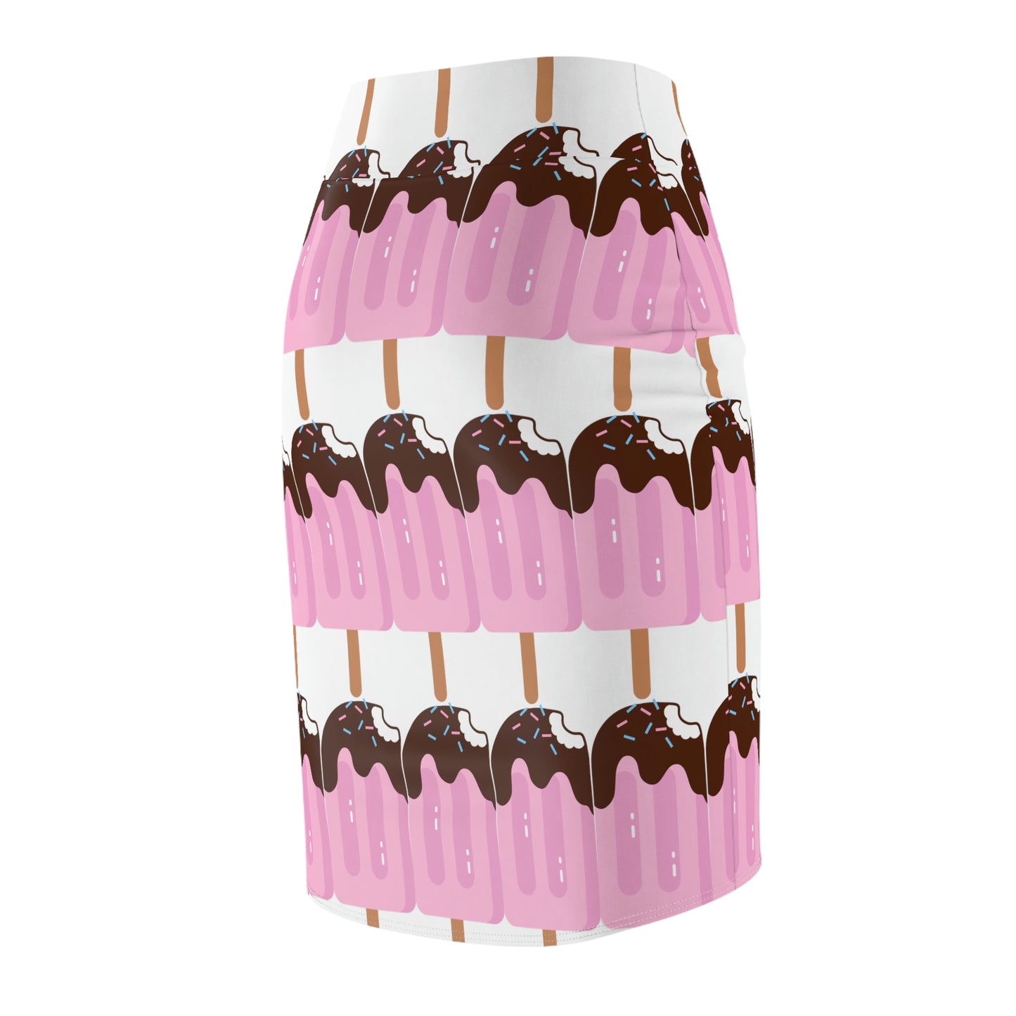 Ice Cream Fudge Print Pencil Skirt