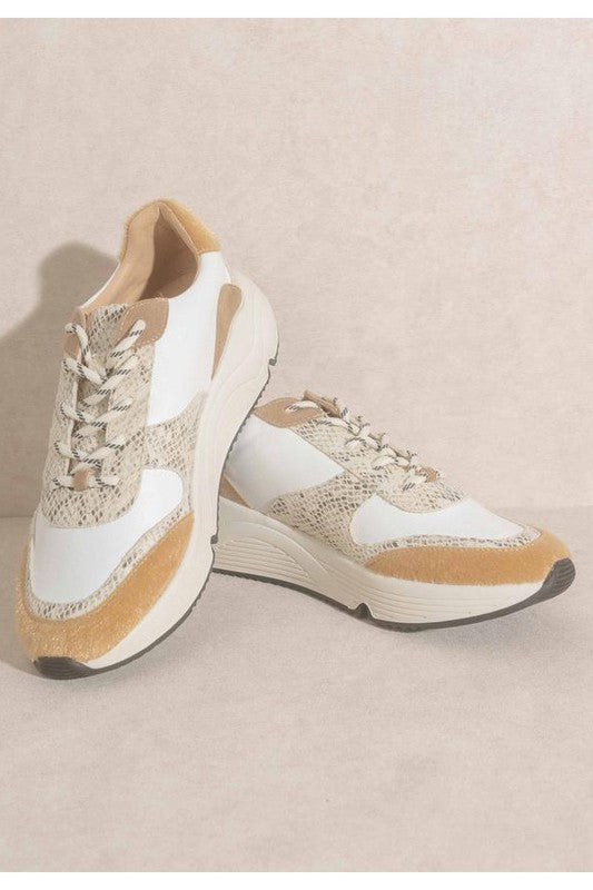 Tan Lace Up Sneakers