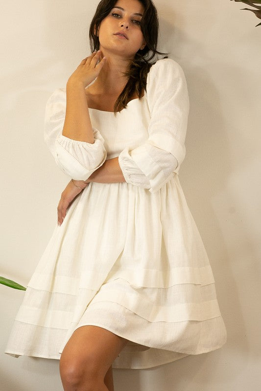 PUFF SLEEVE DOLL MINI DRESS