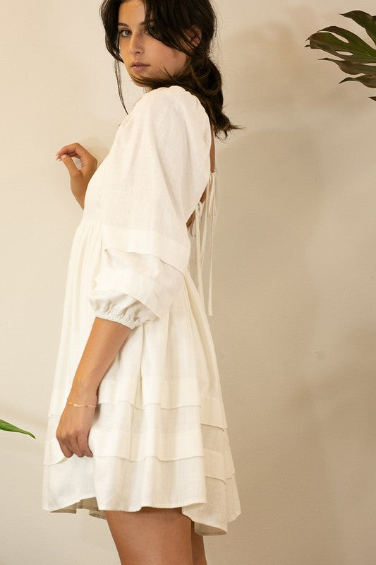 PUFF SLEEVE DOLL MINI DRESS