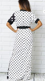 polka dot black & white dress