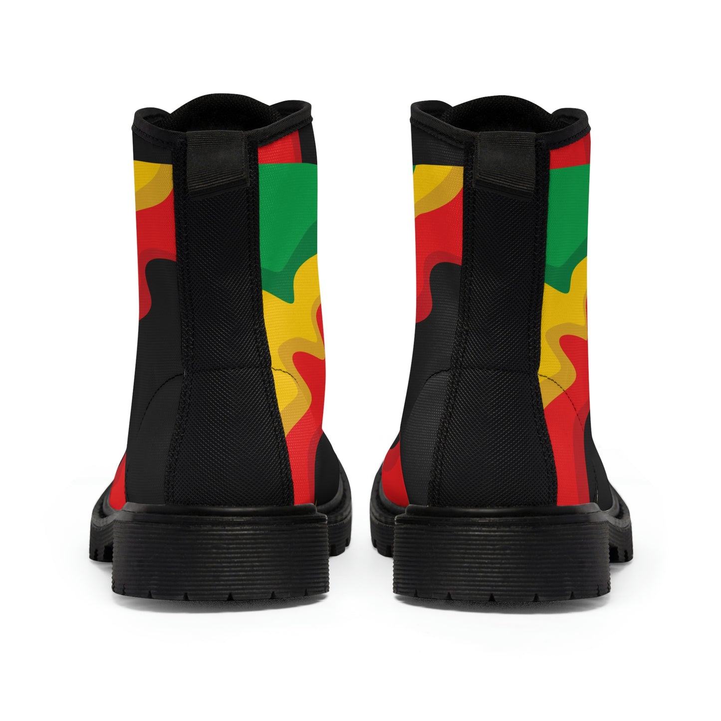 Rasta Print Customized Men's Canvas Boots