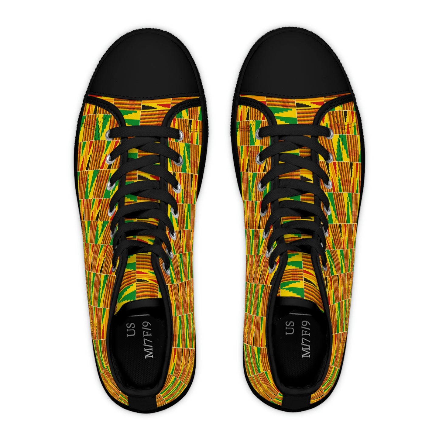 Customized Kente Print Women's High Top Sneakers