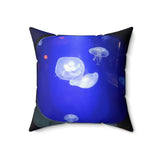Jelly Fish Print Square Pillow
