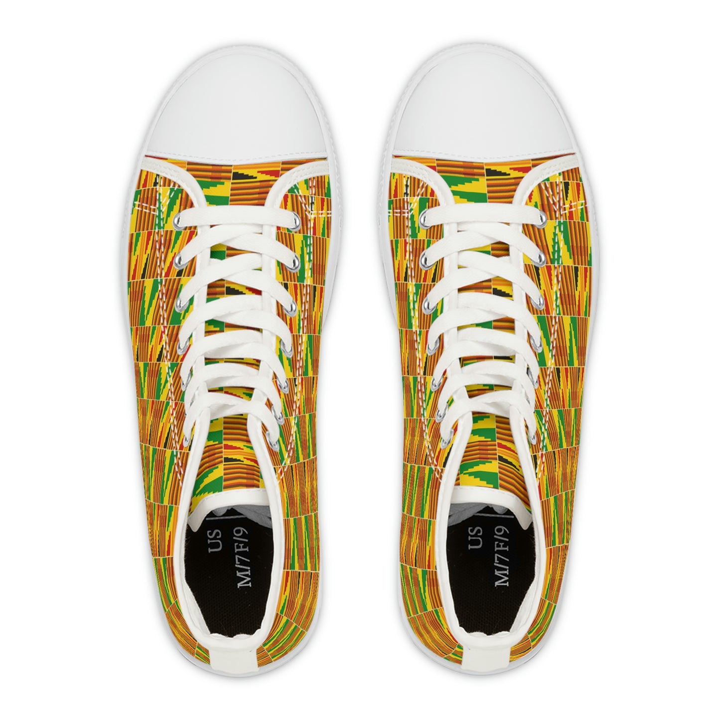 Customized Kente Print Women's High Top Sneakers