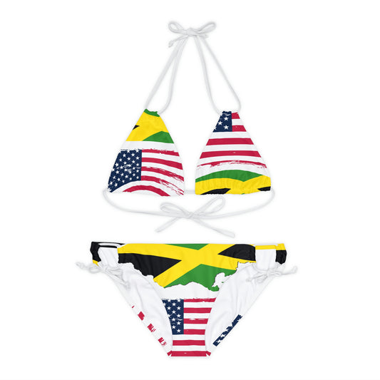 Jamaican American Jamerican Strappy Bikini Set