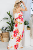 Plus Size Floral Off Shoulder Maxi Dress